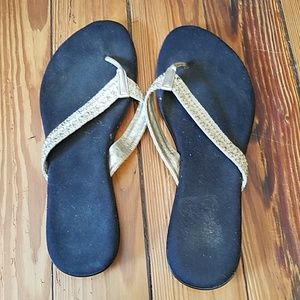 Gold strapped sandals